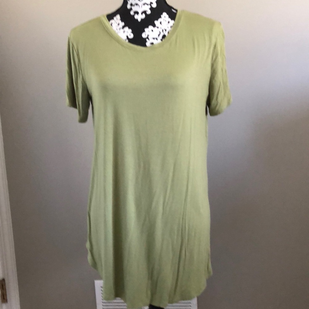 Olive green shirt sleeve tunic